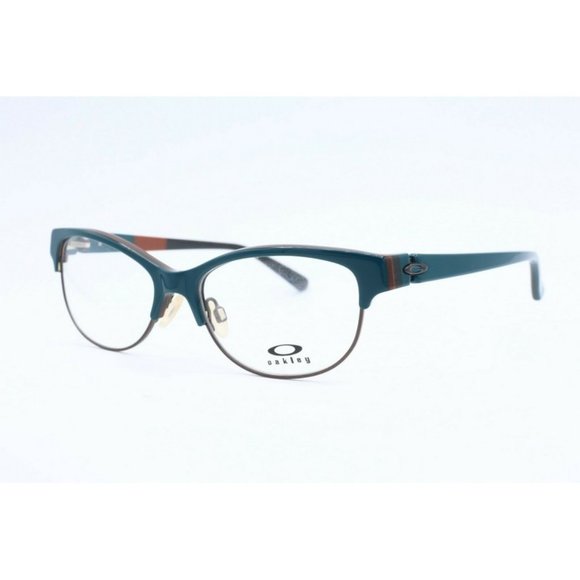 New Oakley OX 1108-0452 Cat Eye Dark Green Eyeglasses Transparent Lenses 52mm